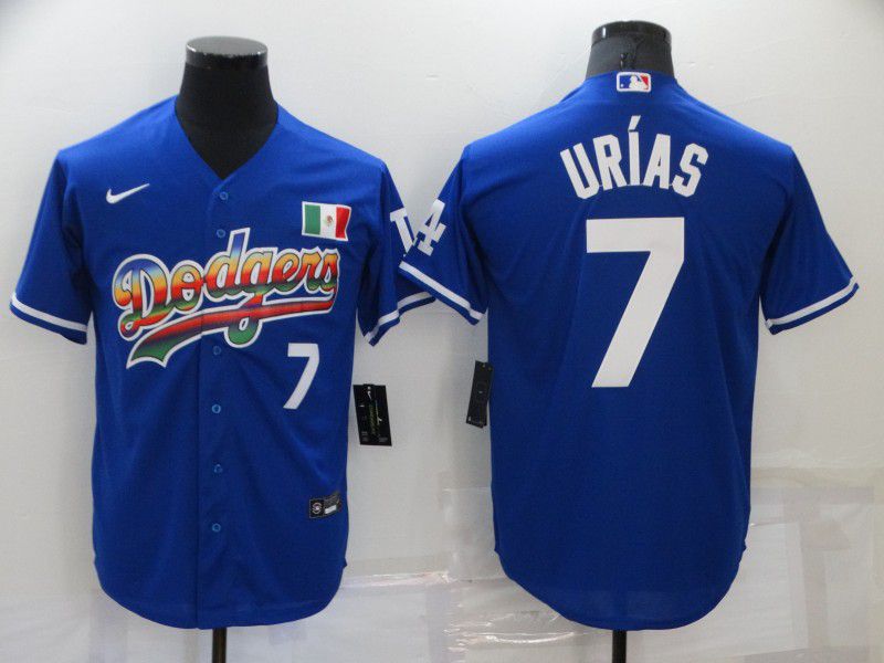 Men Los Angeles Dodgers #7 Urias Blue Game Nike 2022 MLB Jersey->customized soccer jersey->Custom Jersey